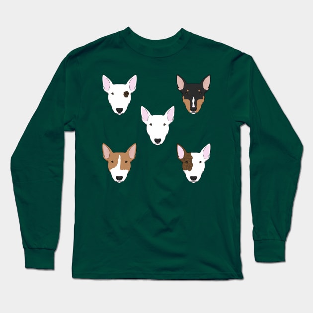 Bull Terriers Long Sleeve T-Shirt by childofthecorn